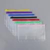 4pcs A6 6-Hole Binder Pockets Waterproof PVC Envelopes Zipper Binder Pouches Office Organizing Bag Student Storage Supplies
