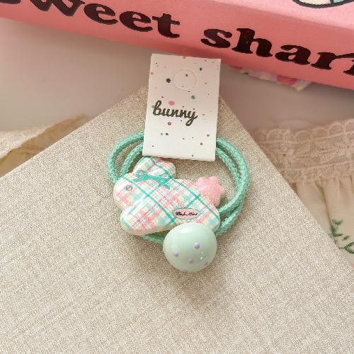 3pcs/set Cartoon Rabbit Cute Barrettes Hair Clips Hairpins Polka Dot Girls Sweet Hair Rope Ties Elastic Hair Bands Kids Headwear