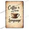 Vintage Coffee Metal Tin Sign Cafe Wall Art Decor Living Room Home Pubs Bar Decoration