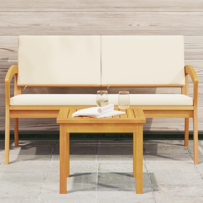 Table d'appoint vidaXL 45x45x38 cm en bois massif d'acacia 4106464