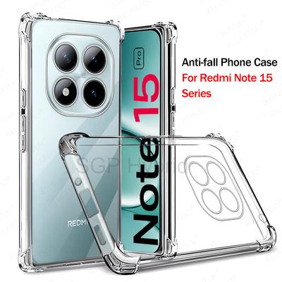 Shockproof Armor Case For Xiaomi Redmi Note 15 Pro Note15 Pro+ Note15Pro Plus 5G 4G Global Clear Silicon Cover Transparent Funda