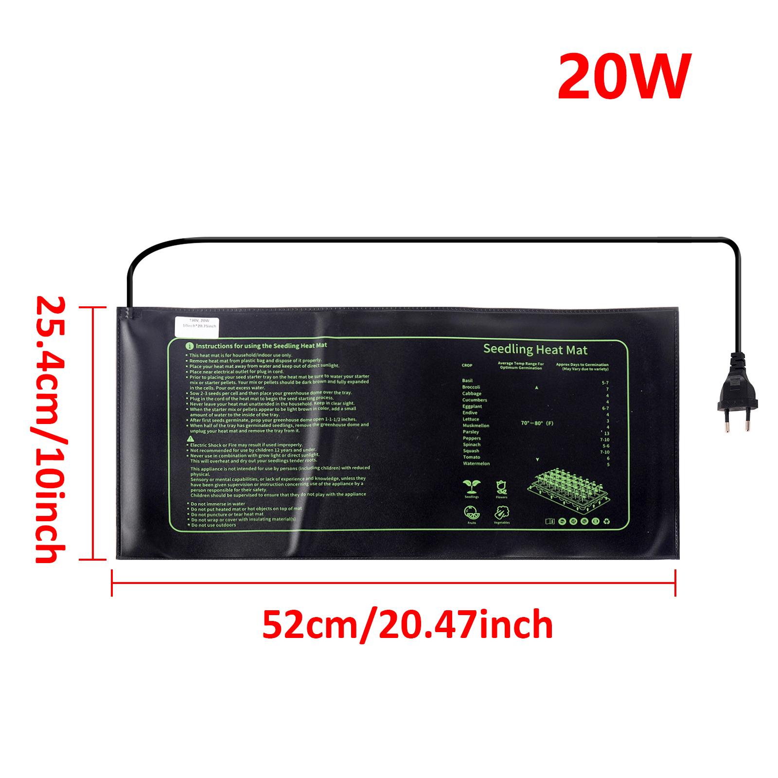 

Seedling Heat Mat for Indoor Home Gardening Seed Starting Plant Heating Pad Warm Germination Hydroponic Waterproof EU Plug