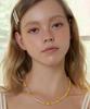 Fantastic Planet Yellow Daisy Pearl Necklace