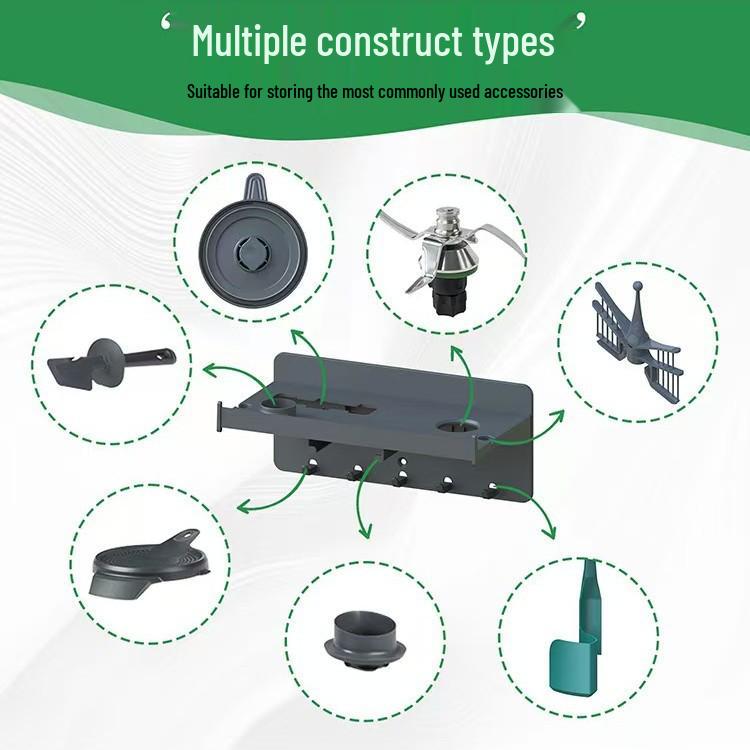 Wall-Mounted Small Beauty Machine Accessories Organizer Rack