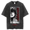 Baki Print Vintage Cotton Tees For Men Women Summer Casual Tshirt Tees Gym Workout Training Short Sleeve Tops Outfits