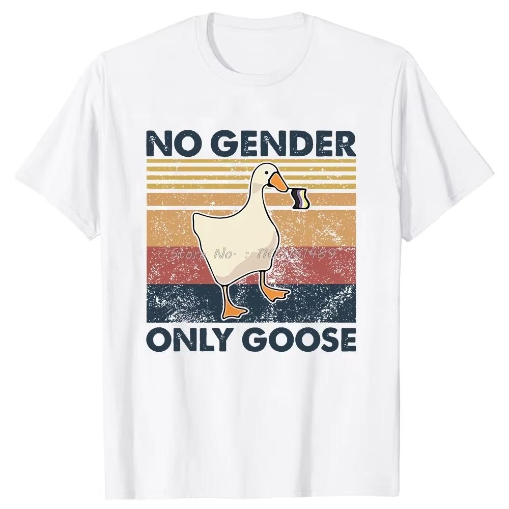 Funny No Gender Goose Vintage T Shirts Summer Style Graphic  Streetwear Short Sleeve Birthday Gifts T-shirt Mens Clothing