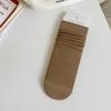 Female Spring and Autumn All Match Solid Color Vertical Bar New Simple Straight Tube Stack Cotton Socks