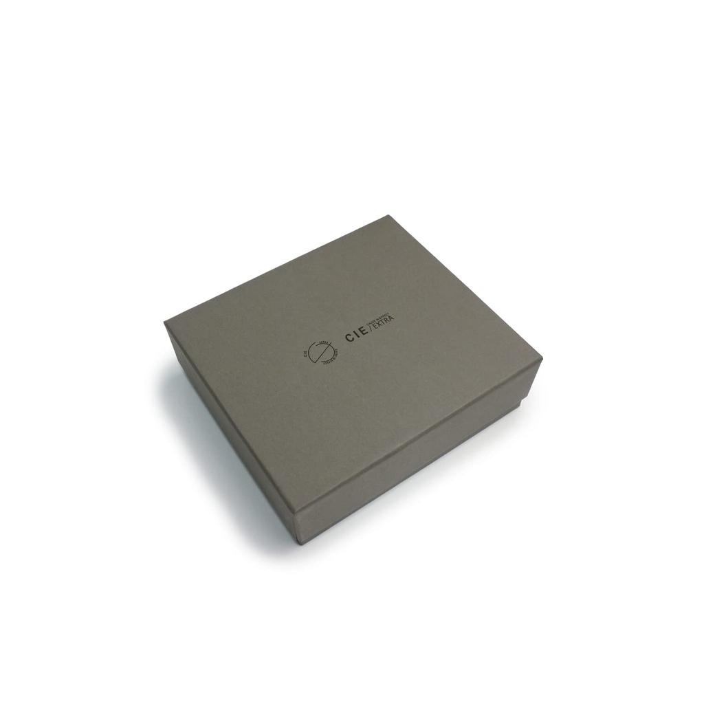 CIE FOLK COMPACT MIDDLE WALLET GRAY Genuine Leather Nubuck Tri-fold Wallet with Hook and Eye Closure and Reflector, Box-Shaped Coin Purse for Men and