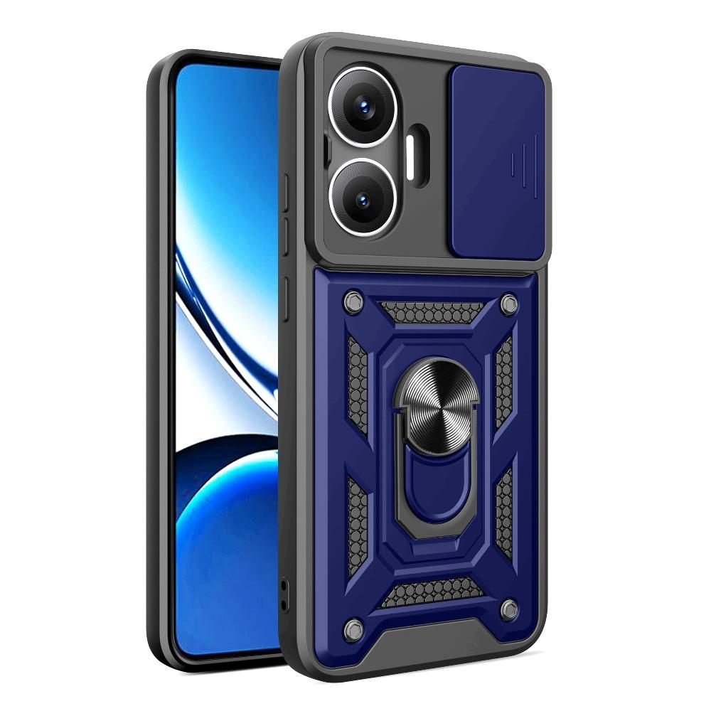 Capa For POCO F7 Case Armor Slide Camera Lens Protection Back Cover for Xiaomi POCO F7 Ring Stand Shockproof Funda