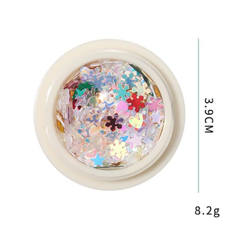 Christmas Gift Hollow Out Gold Nail Glitter Sequins Snow Flakes Mixed Design Decorations For Nails Art Pillette Nail Accessories