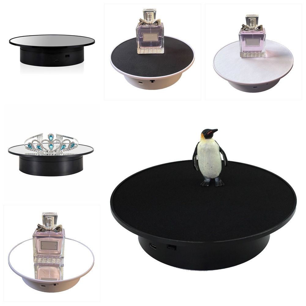 Motorized Rotating Turntable 360° Rotation Jewelry Display Platform Photography