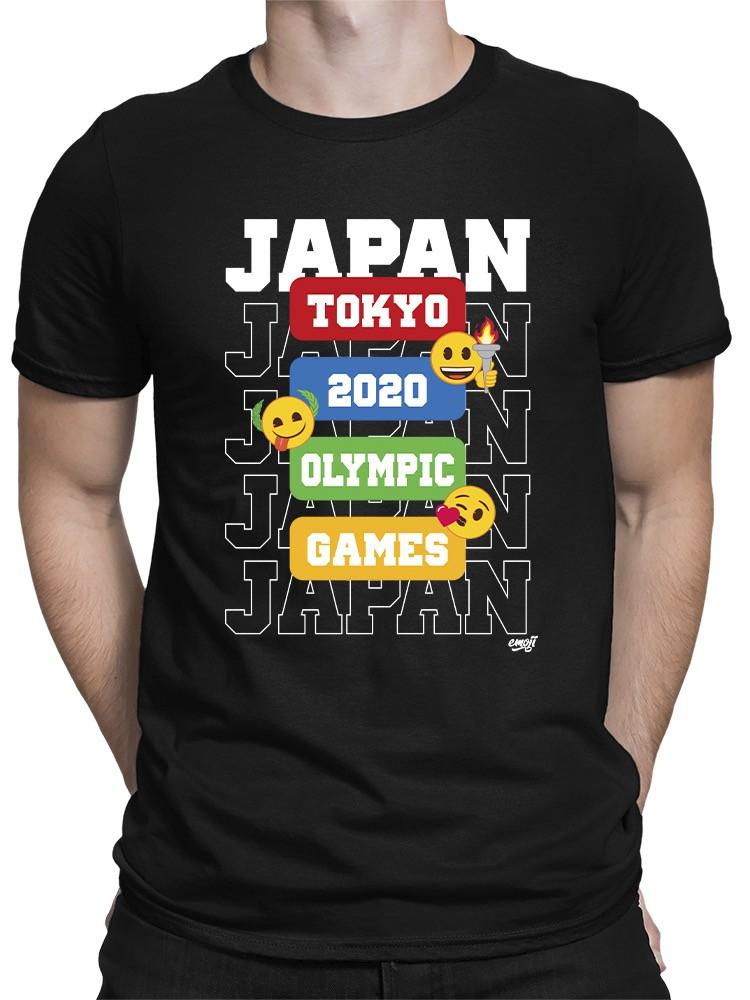 Tokyo 2020 Olympic Games Emoji Graphic Mens T-shirt XXL