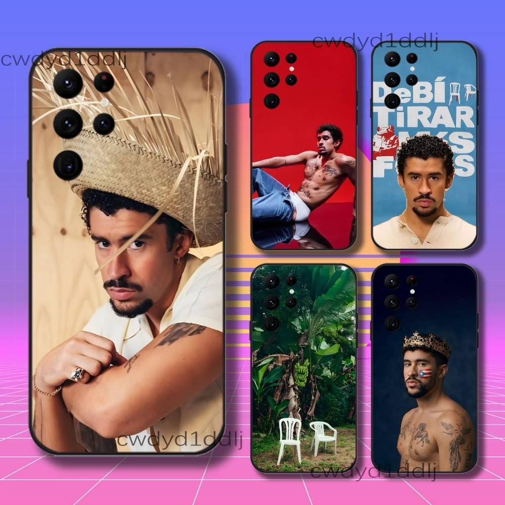B-Bad Bunny DTMF Debi Tirar Mas Fotos Phone Case For Samsung S10,S21,FE,S21 ,S26,S25,S24,S23,Ultra,S9,S22,Plus Black Shockproof