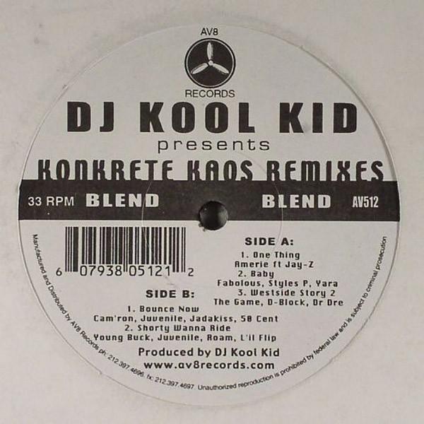 

12inch Record DJ KOOL KID - Konkrete Kaos Remixes AV512 AV8 US Rap & Hip-Hop/R&B Used