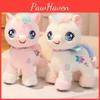 Soft Rainbow Pony Plush Toys Flannel Material Children Bedroom Dolls Decoration