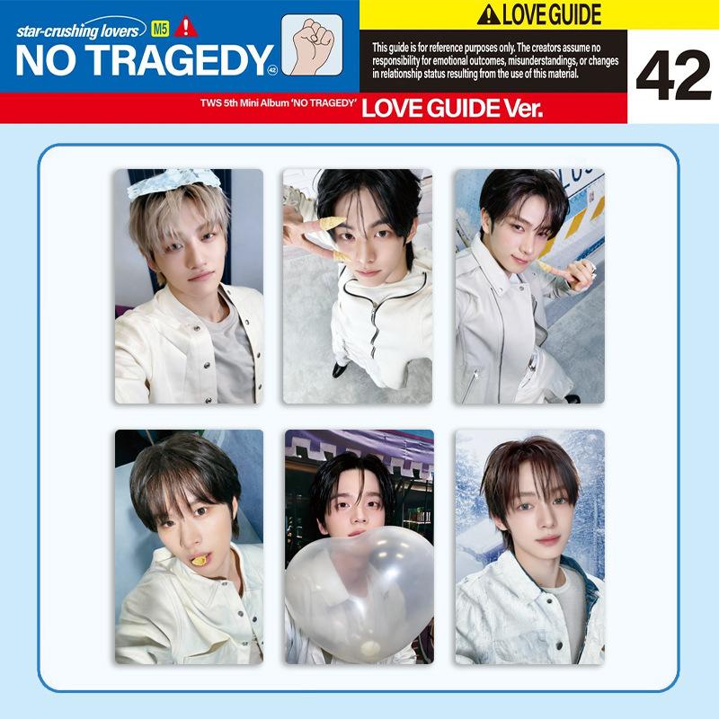 6 ks TWS Mini 5. album NO TRAGEDY Lomo karta SHINYU DOHOON Selfie pohlednice YOUNGJAE HANJIN JIHOON KYUNGMIN Fanoušci Cosplay karta