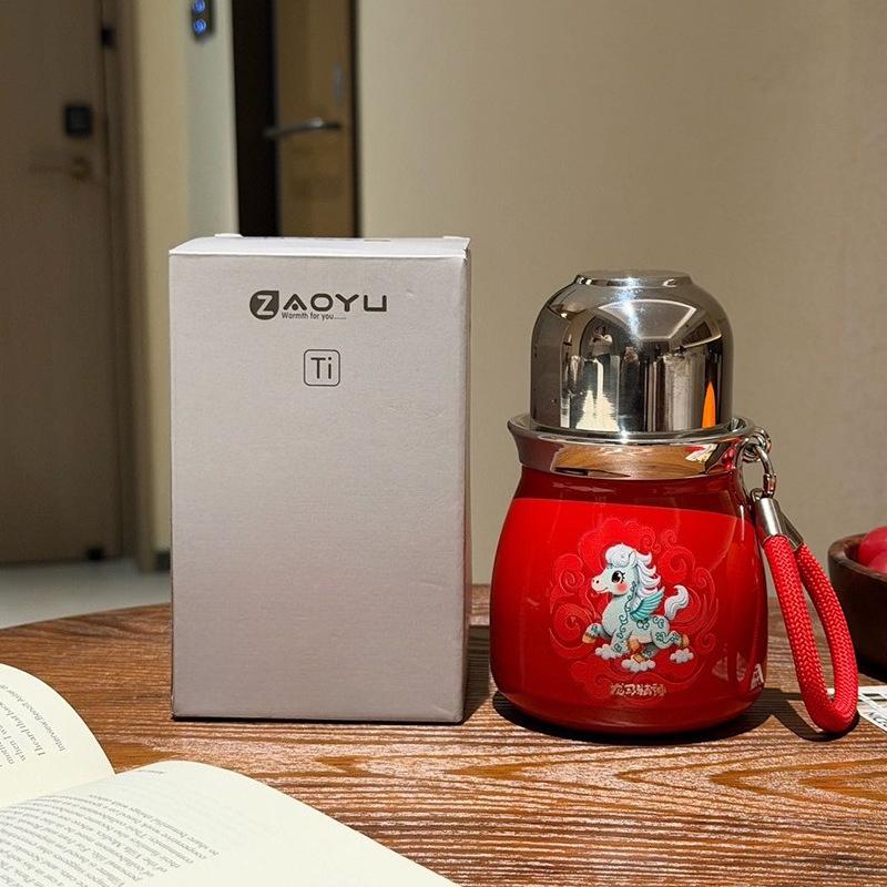 New titanium-coated small water cup - personalized design insulated cup - home use outdoor portable drinking bottle