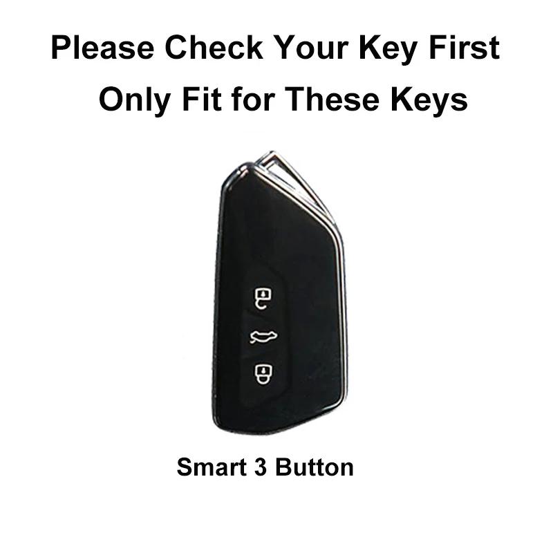 Car Key Case Cover For Vw Volkswagen Golf 8 Mk8 Id.3 Id.4 Cupra Skoda Octavia A8 Seat Leon Mk4 Formentor Tarraco