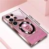 Luxury Peony Flower phone case s26 ultra case glass mobile phones for Samsung Galaxy S26 S25 S24 S23 S22 FE Ultra Plus