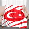 Decke mit türkischem Flaggen-Design, geeignet für Sofas, Betten, Büros und Camping - Perfektes Geschenk für Halloween und Weihnachten