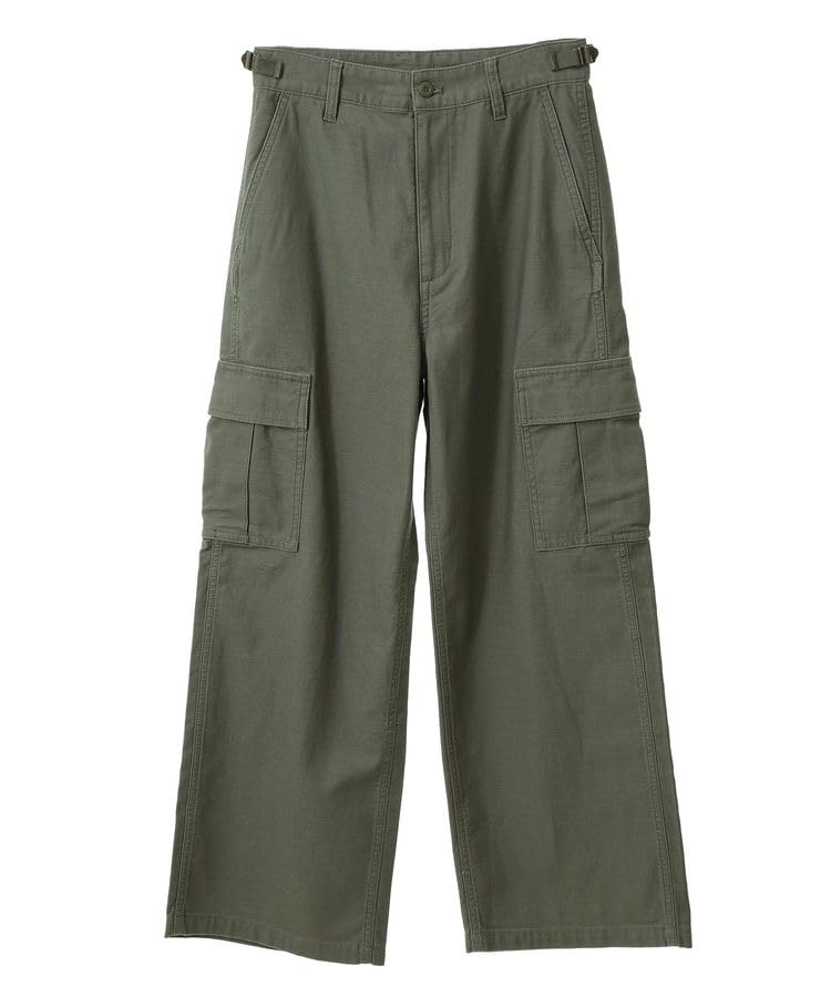 

American Holik Casual Cotton Slub Cargo Khaki Pants, Pants, Women s,