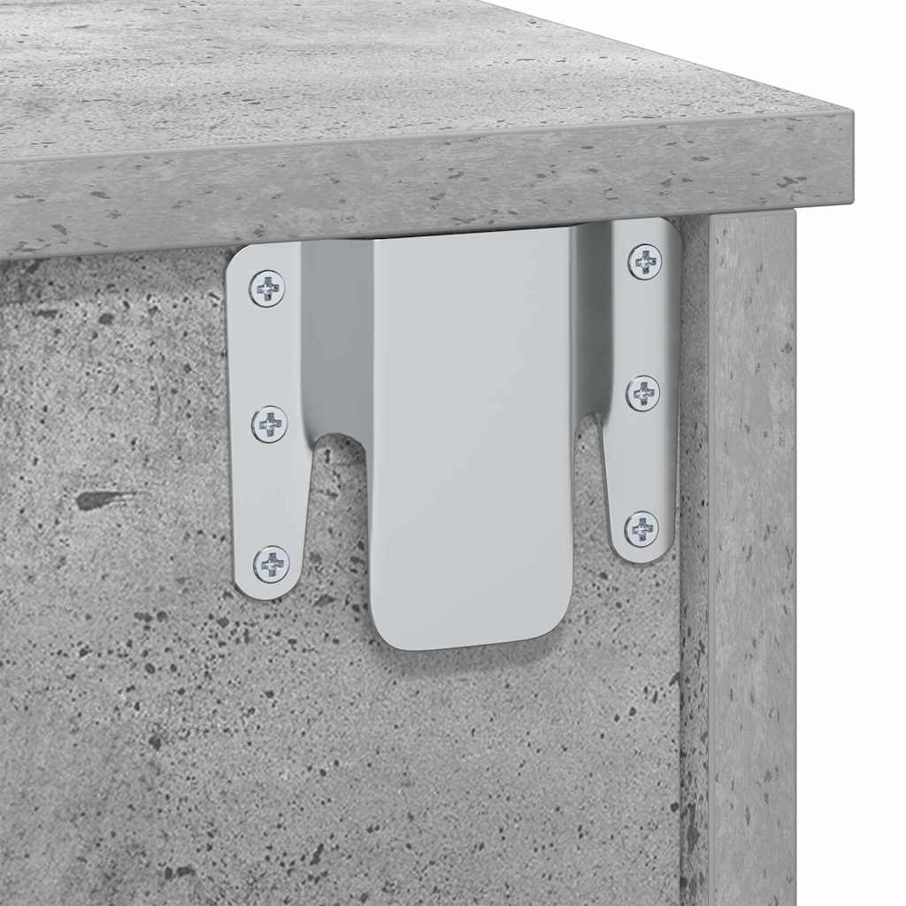 Nightstand Concrete Gray 40 x 31 x 15 cm Particleboard