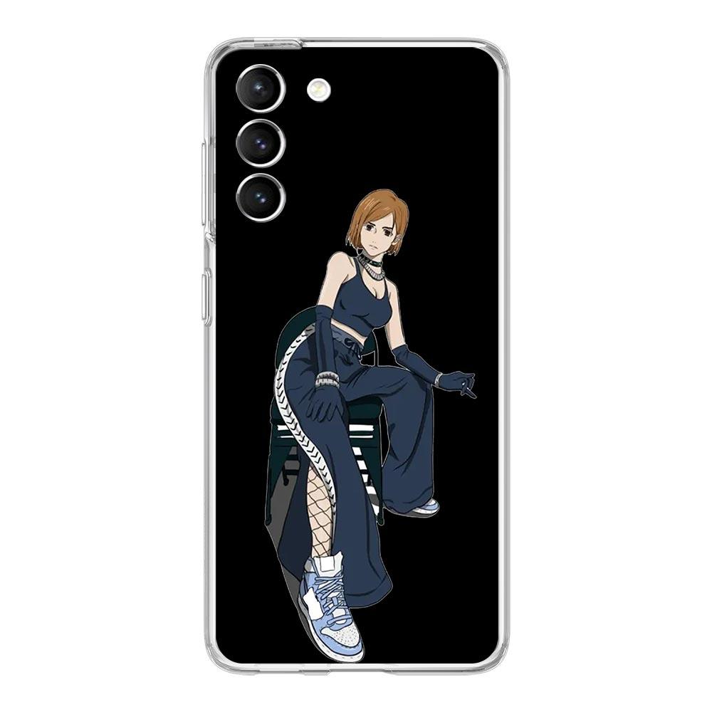 Módní Jujutsu Kaisen Cool pouzdro na telefon pro Samsung Galaxy S22 5G S20 Ultra S21 FE 5G S10E S9 S8 S10 Plus Note 20 10 Průhledný kryt