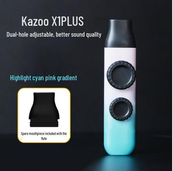 Gradient Color Double Hole Kazoo with Double Membrane - High Low Tone Kazoo Instrument