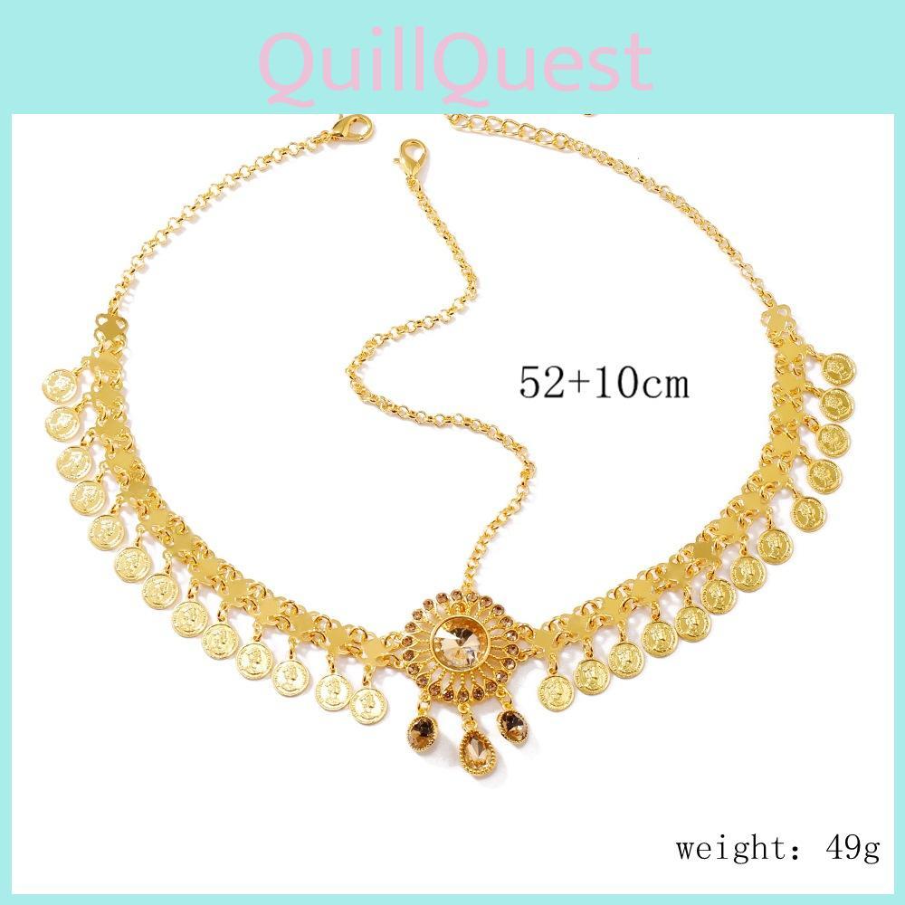 Elegant Simulation Crystal Decoration Gold Women Headwear With Tassel Design For Brides And Special Occasions