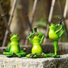 Zen Meditation Frog Statue - Handmade Resin Yoga Decor for Home & Garden, Micro Landscape Accessories Unique Gift with Serenity