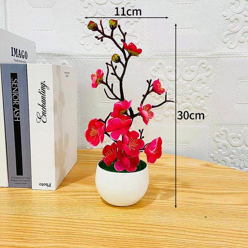 Artificial Flower Potted Simulation Butterfly Orchid Wintersweet Bonsai Home Decoration Simulated Flower Fake Potted Plants