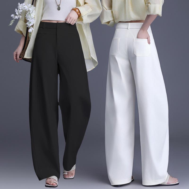 Brand Women's 2026 Fashion Wide-Leg High-Waist Loose Non-Iron Casual Pants