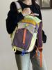 Women's Large Capacity Color Block Retro Hiking Backpack - Multifunctional Outdoor Mountaineering and Cycling Bag