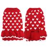 Cute Knit Dog Sweater Dress Dot Pattern Princess Style Pet Skirt Small Dogs Cozy Winter Clothing Ruffle Hem Chinese New Year