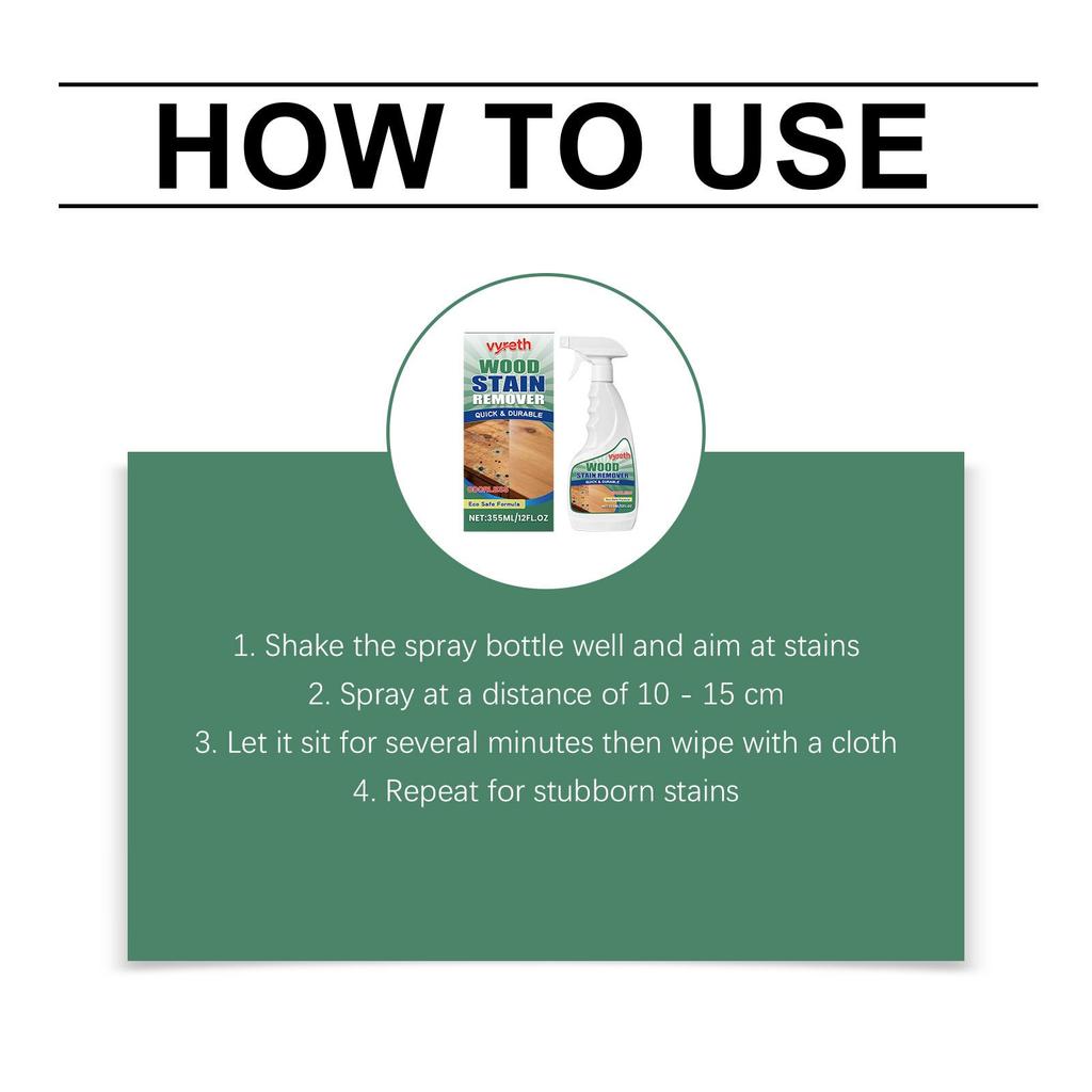 Smacchiatore per legno efficace, spray detergente per macchie, soluzione detergente potente per una pulizia profonda dei pavimenti in legno.
