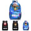 Roblox-Muster-Schulrucksack für Kinder mit Sternenhintergrund und großem Fassungsvermögen