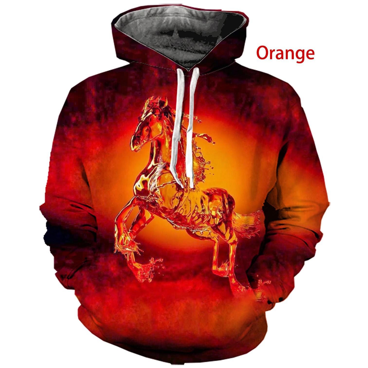 

Fashion Horse 3D Printed Hoodie Men/Women Long-sleeved Drawstring Pullover Aesthetic Personality Hoodie Sweatshirt 6XL