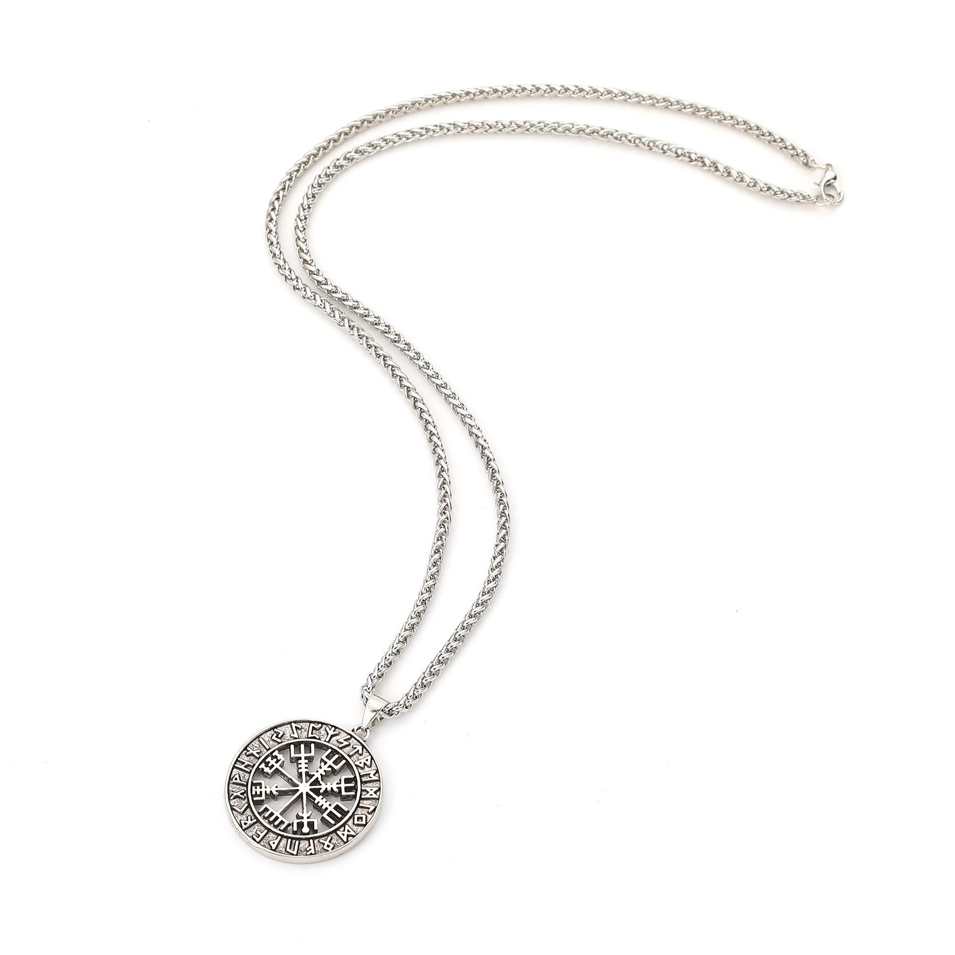 Винтажное Ожерелье-Подвеска с Рунами Викингов Модный Аксессуар Универсальное Вечернее Украшение A0837