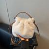 Fashiable Bucket Bag Soft Fluff Mini Shoulder Bags For Women 2026 Winter Trend Plush Handbags Crossbody Bag