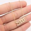 2025 Stainless Steel Year Necklace – Birthday Pendant, Bestie Gift, Versatile Slimming Chain