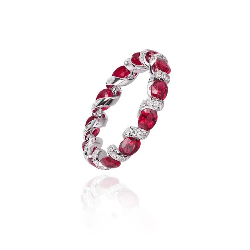 Stylish Colorful Gemstone Luxury Women s Ring: Trendy, High-End, Uniquely Designed Index Finger Accessory Size 7