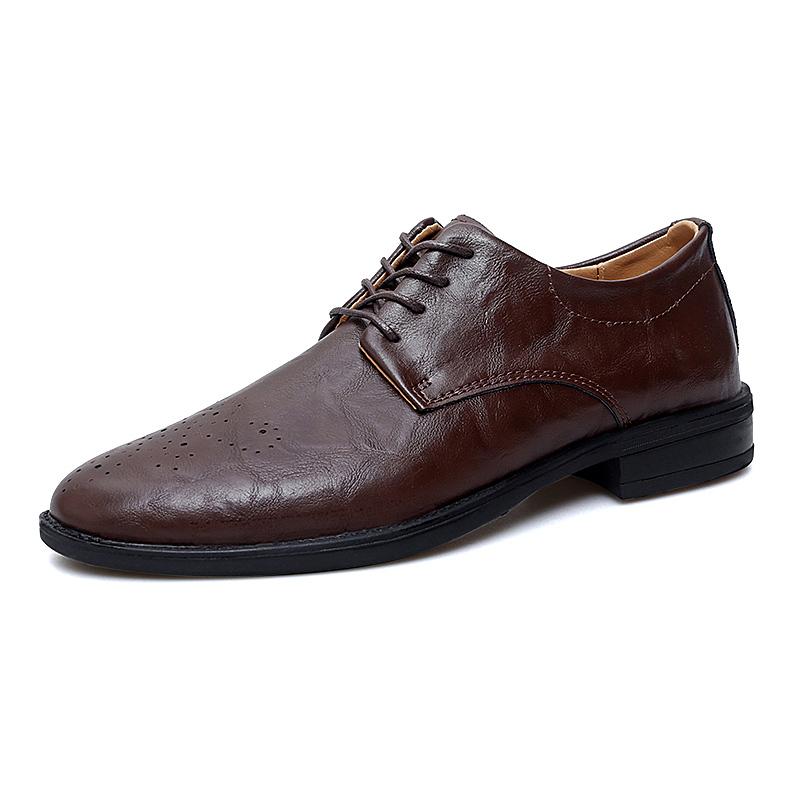 Genuine Leather Casual Shoes Classic Men's Oxford Shoes Leisure Walk Men Formal Dress Footwear New Versatile Male Business Shoes