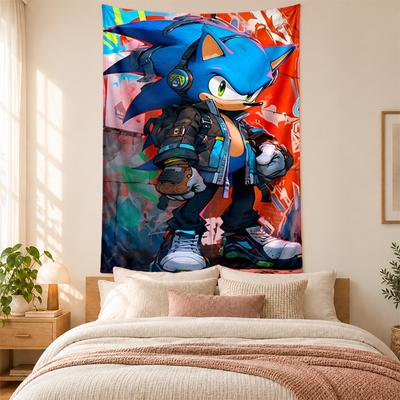 Sonic Tapestry Highquality for Decorating Living Room Bedroom Dorm Walls Ideal As Bedroom Wallart Orholiday Gift