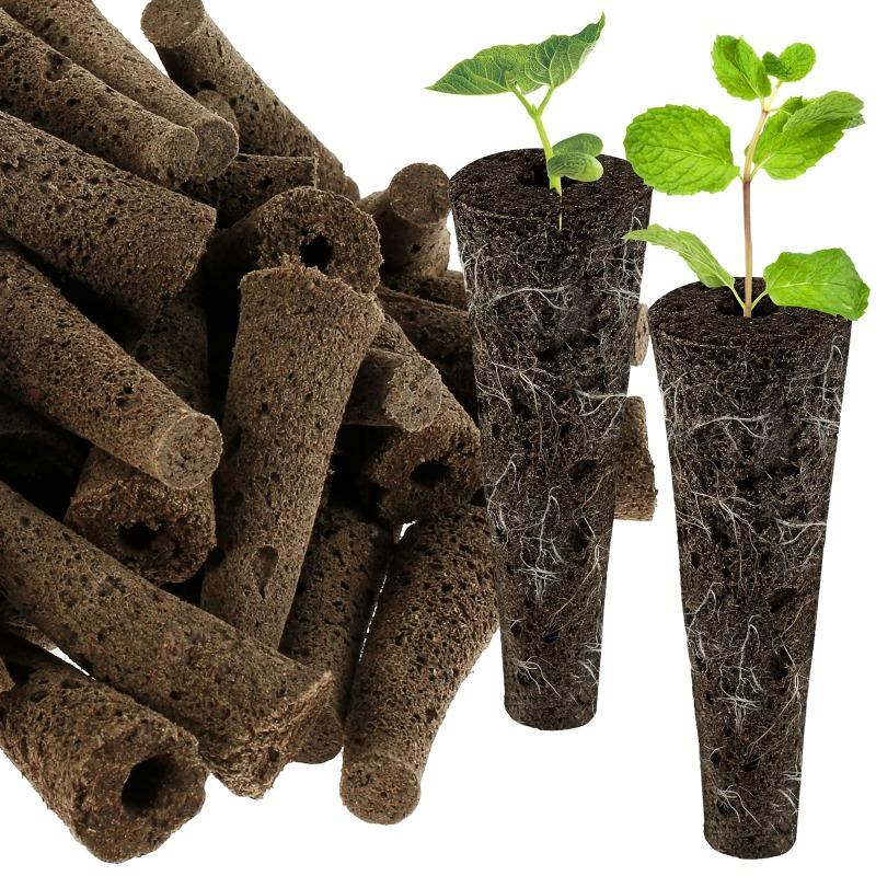 50Pcs Seed Grow Sponges Replacement Root Growth Sponges Seedling Starter Plugs Seed Starting Seed Pod Hydroponic Garden Planting