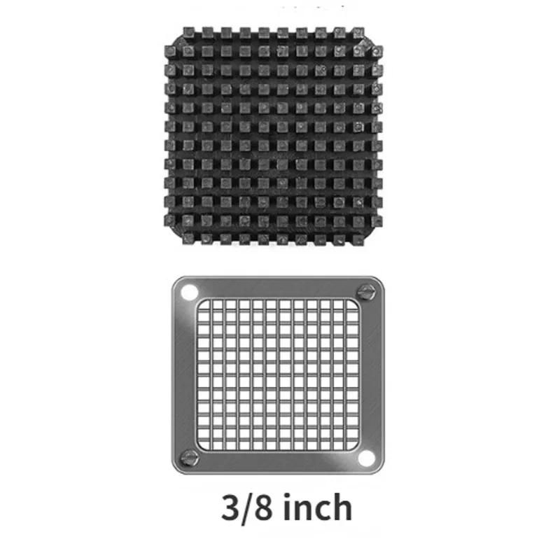 Replace Stainless Steel Blades for Potato Cutter Dicer Manual Vegetable Chopper Black 1/2'' 3/8'' 1/4'' 8-Wedge