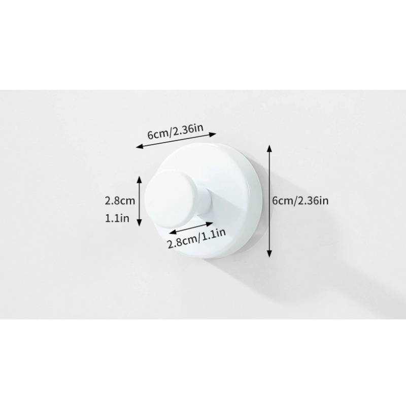 Modern Minimalist Stainless Steel Suction Cup Hook For Bathroom Wall Decor