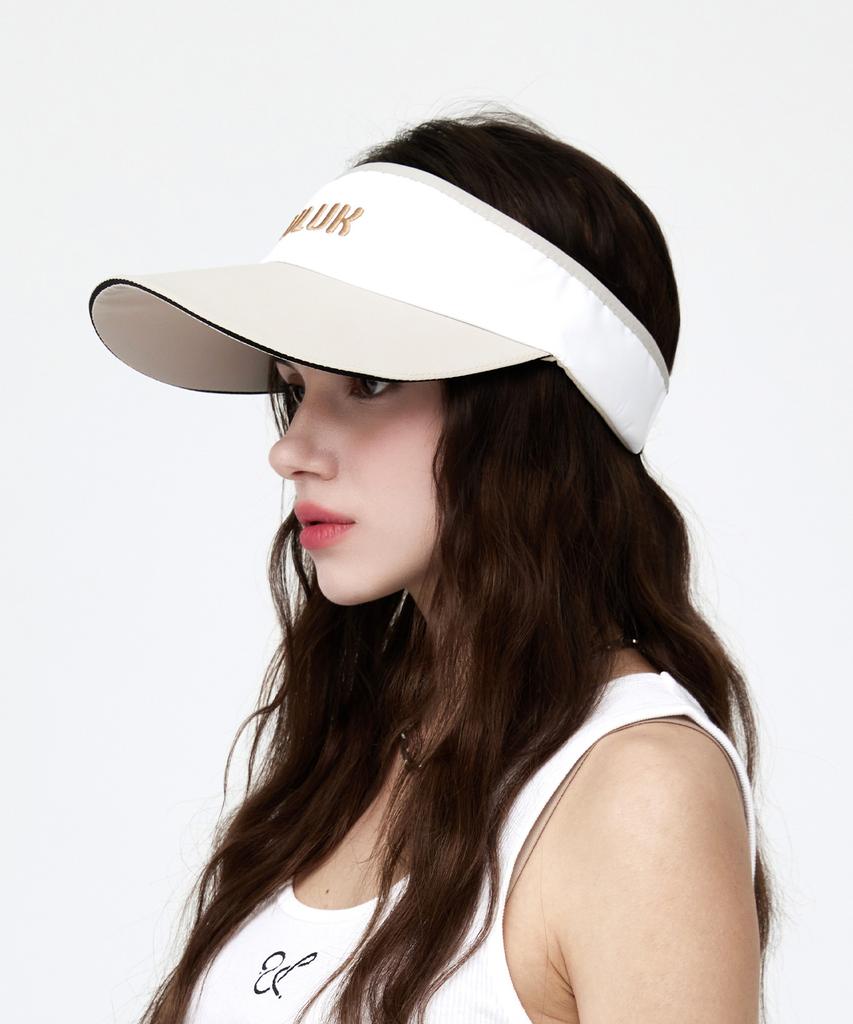 ULUK Essential Volume Embroidery Contrast Sun Cap_Beige