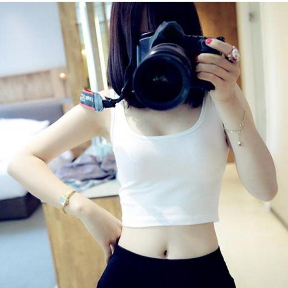 Sexy Tank Top Black Halter Crop Tops Women Summer Camis Backless Camisole Fashion Casual Tube Female Sleeveless Cropped Vest