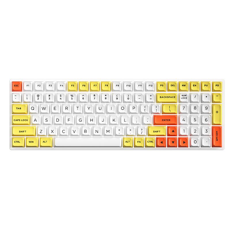 Wireless Bluetooth Mechanical Keyboard - 100-Key, Three-Mode, Compact Design, Office Customizable, Hot-Swappable Switches