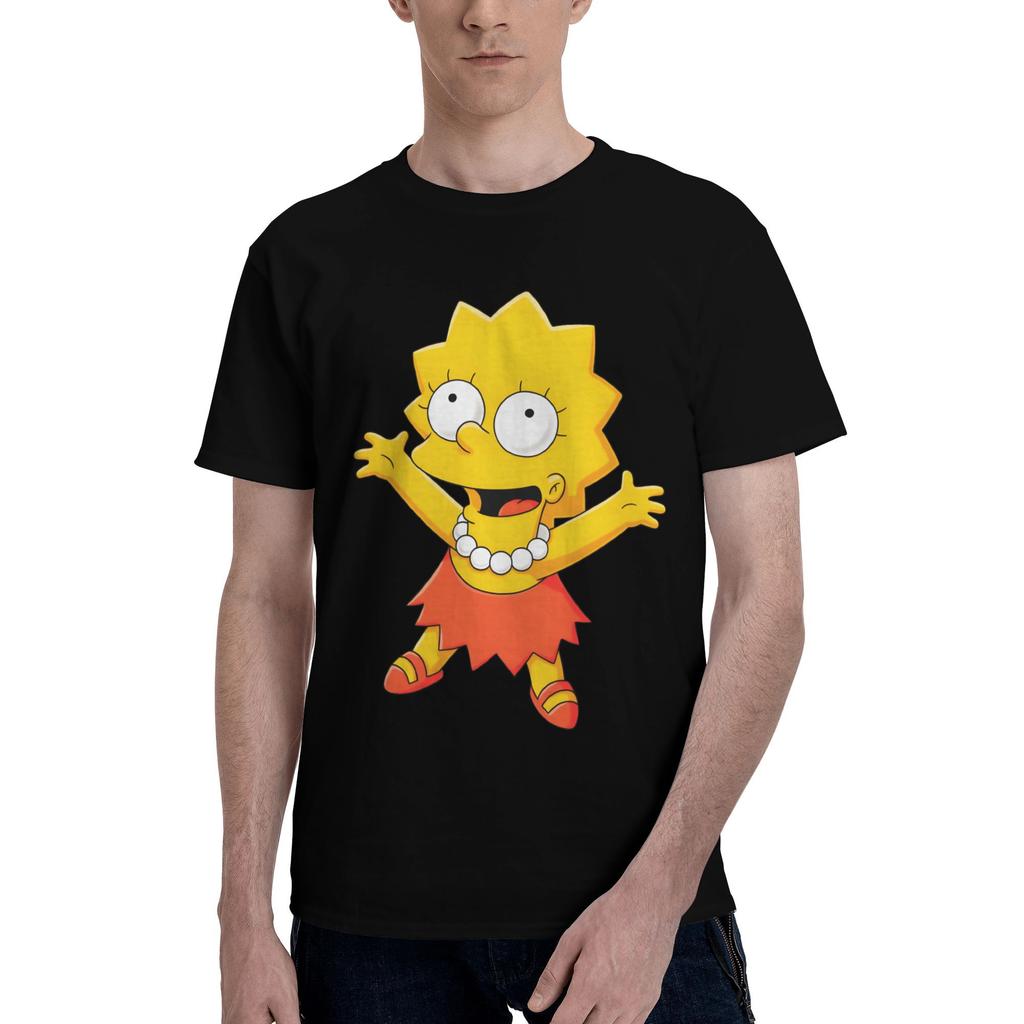 202526 Summer Disney Simpson Family Printed Pure Cotton Tshirt Fashionable Loose Casual Shortsleeved Unisplish